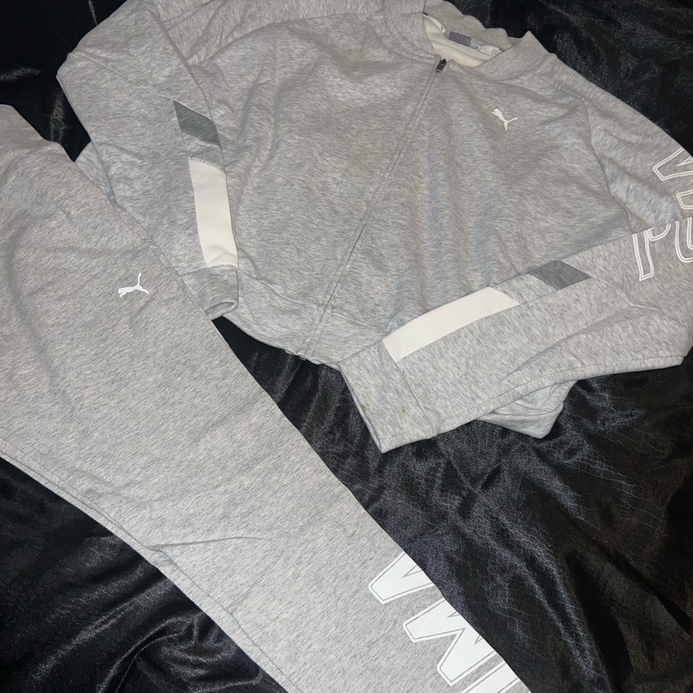 Puma Light Gray Zip-Up Jacket